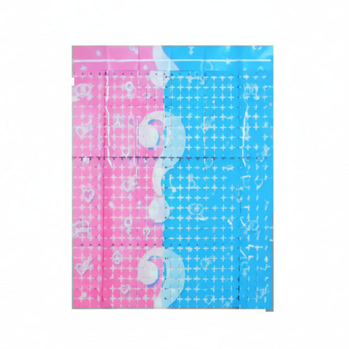 Cortina de Fiesta Niño o Niña Girl or Boy 2M x 1M Azul - Rosado
