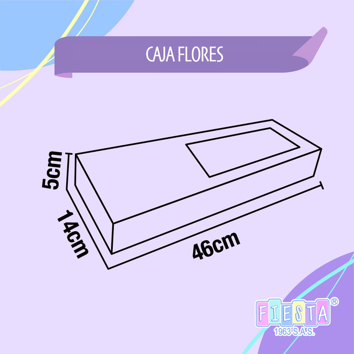 Caja Flores Premium Color Negra x 1 unidad
