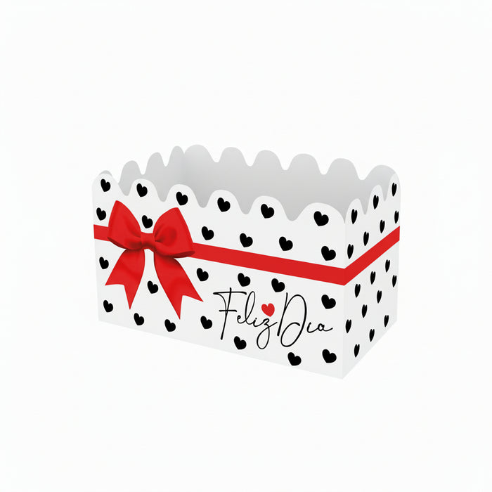 Caja Ancheta Mini Feliz Dia Moño Rojo x 1 unidad