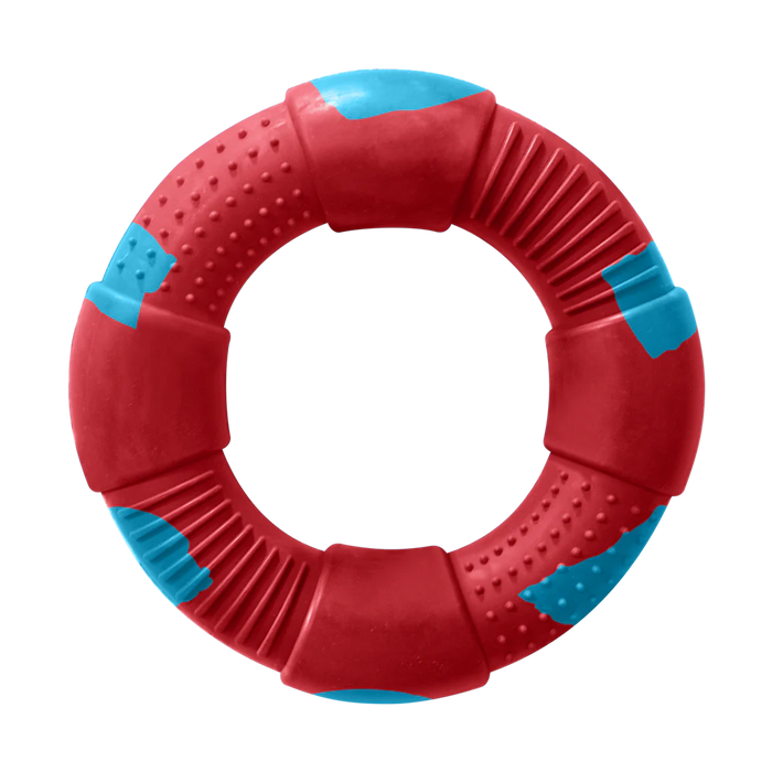 Juguete Aro Grande Rojo/Azul Caribe Para Macotas x 1 Unidad