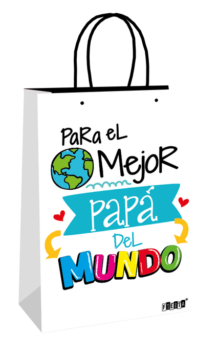 Bolsa Regalo Pequeña Para el mejor Papa x 1 Unidad