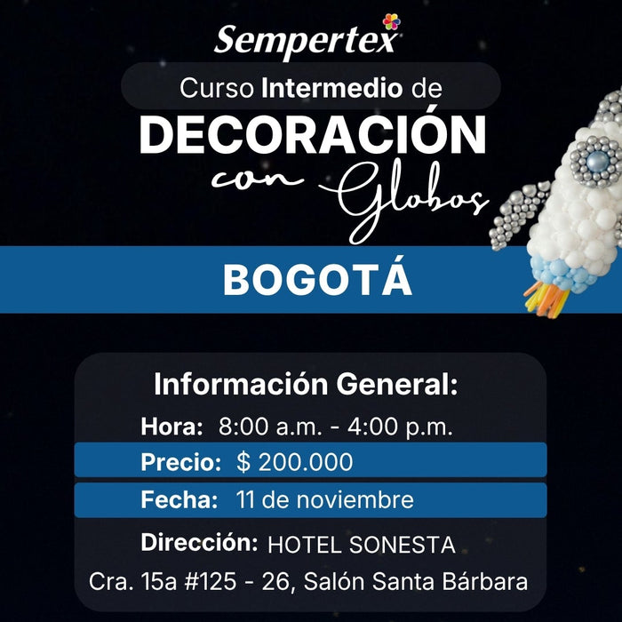 Curso intermedio En decoracion Con Globos Bogota 11 De Noviembre 2026