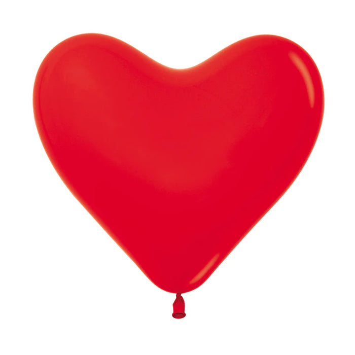 Globo Corazon Fashion Rojo 6" x 50 Unidades