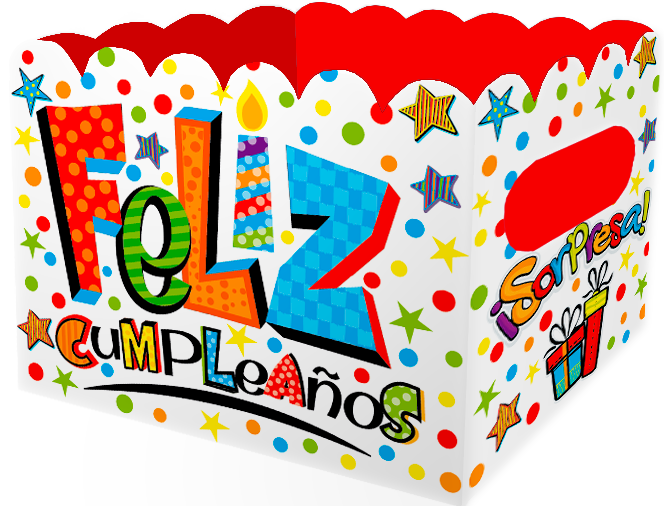Caja Ancheta Grande Feliz Cumpleaños x 1 unidad