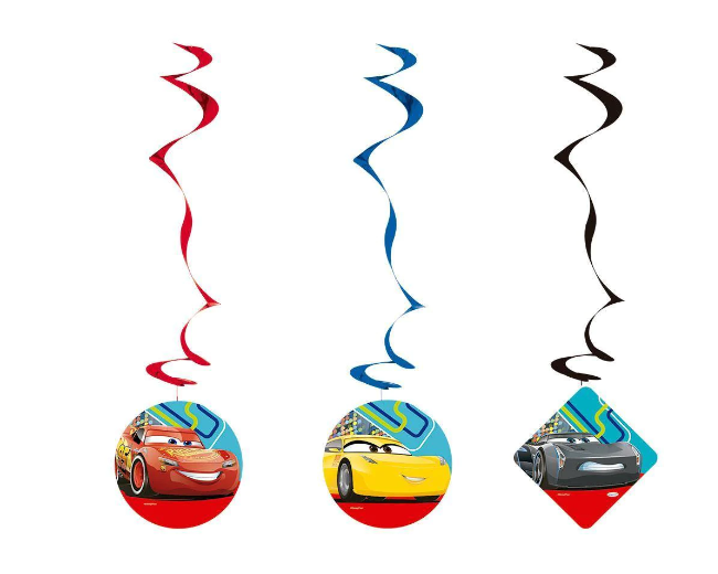 Espiral Cartón Cars X 3 Unidades Sempertex
