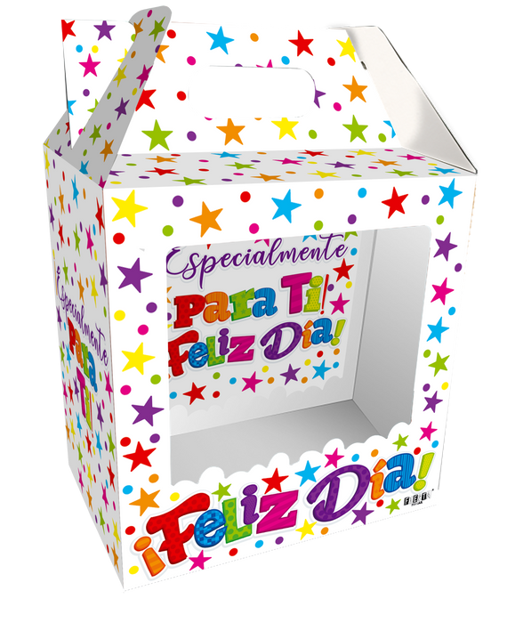Caja Feliz Mediana Feliz Dia Estrellas Multicolor  x 1 Unidad