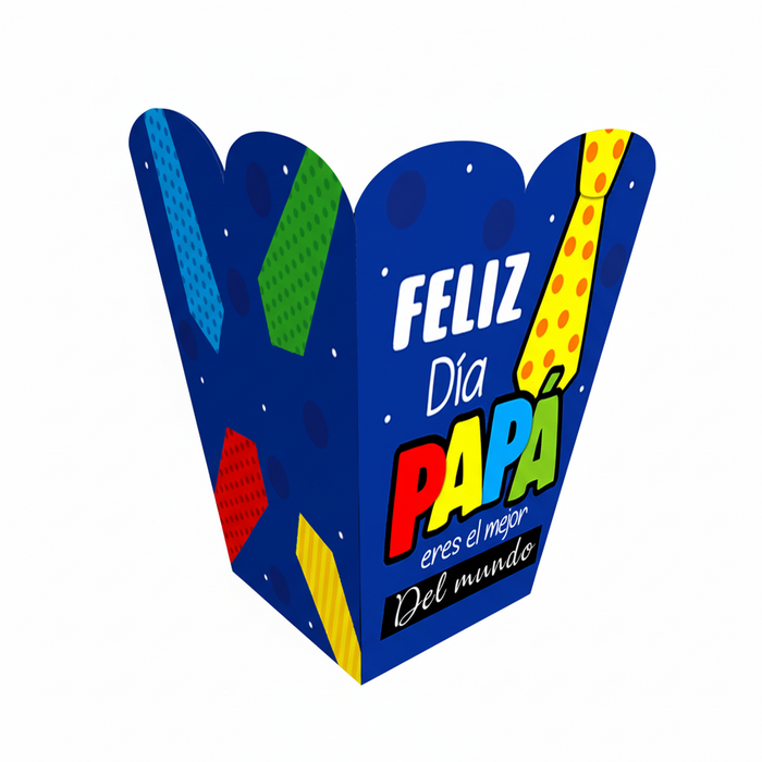 Caja Piramide Mediana Feliz dia Papá x 1 Unidad