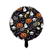 Globo Metalizado Halloween Fantasma Calavera y Calabazas 18" x 1 Unidad