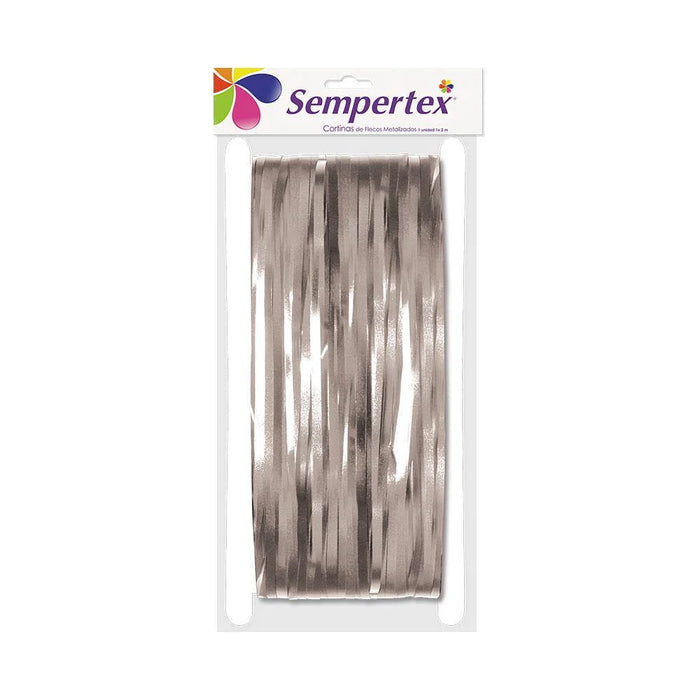 Cortina De Fiesta Metálica Plata 2 MT X 1MT Sempertex