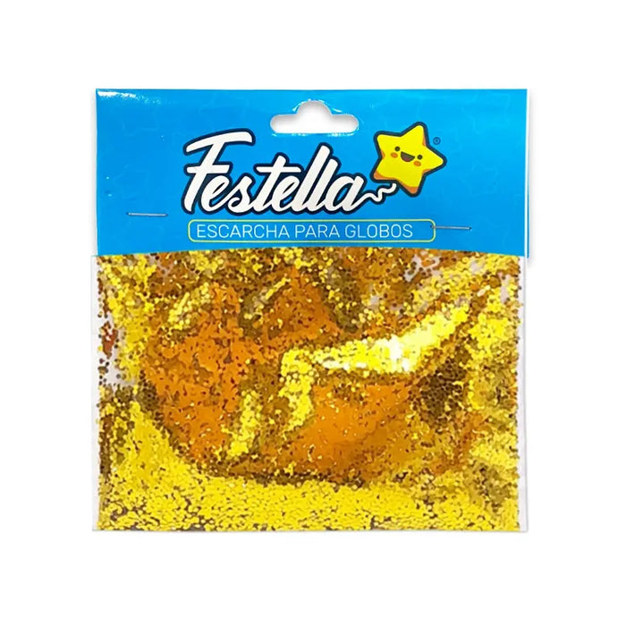 Escarcha Dorada Para Globo 20 Gr x 1 Unidad