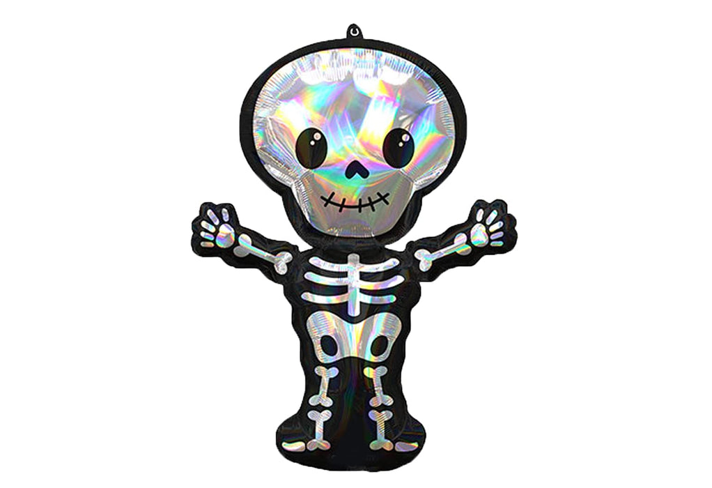 Globo Metalizado Halloween Esqueleto Brillante 20" x 1 Unidad