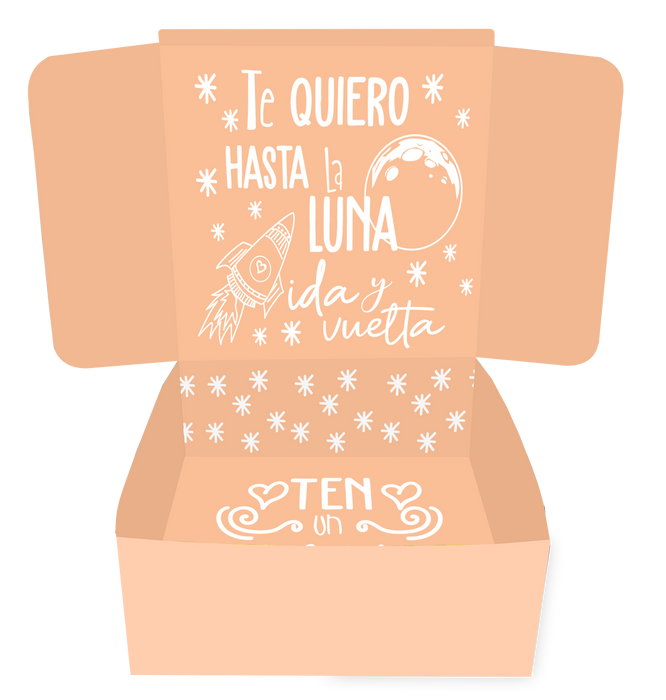 Caja Fantasia Mediana Feliz Dia Durazno x 1 Unidad