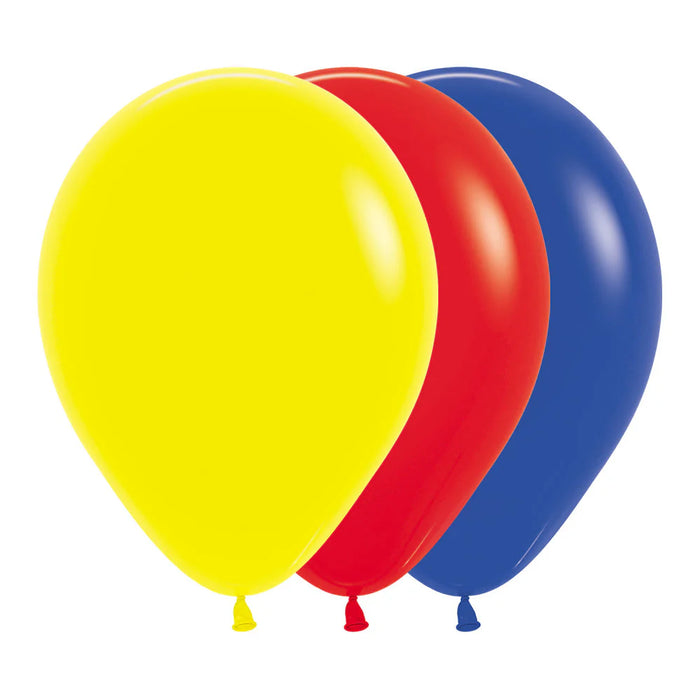 Globo Surtido Fashion Colores Primarios R12 x 12 Unidades Sempertex