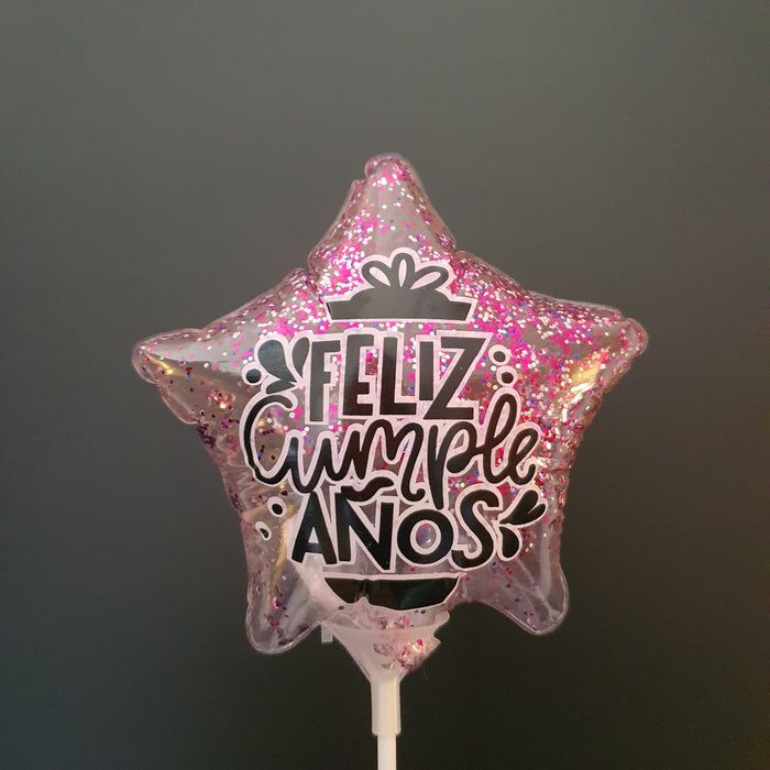 Globo Burbuja Estrella Mensaje 6" X Unidad Ref. 2