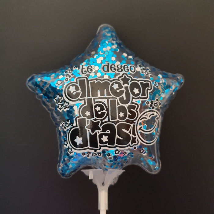 Globo Burbuja Estrella Mensaje 10" X Unidad Ref. 4