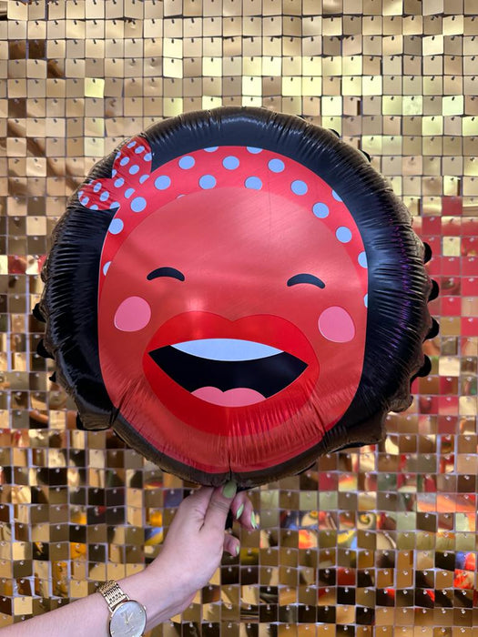Globo Metalizado Carnaval de Barranquilla Negrita Puloy 18"