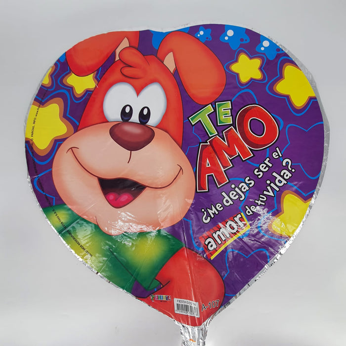 Globo Metalizado Corazon Mensaje  18" X Unidad Ref. 2