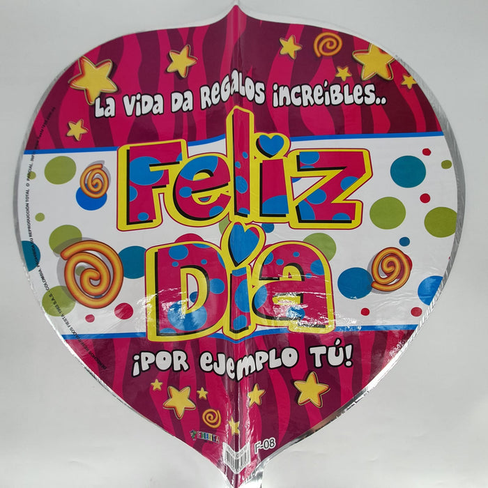 Globo Metalizado Corazon Mensaje  18" X Unidad Ref. 5