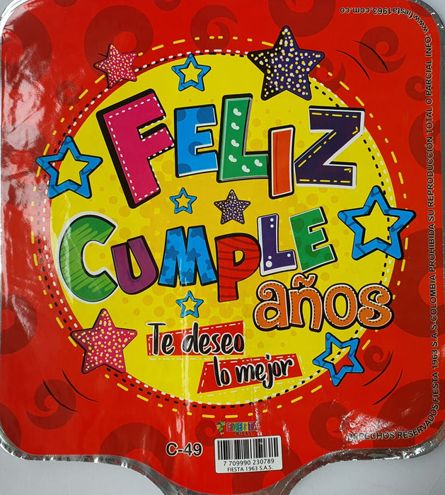 Globo Metalizado Cuadrado Mensaje 10" X Unidad Ref. 11