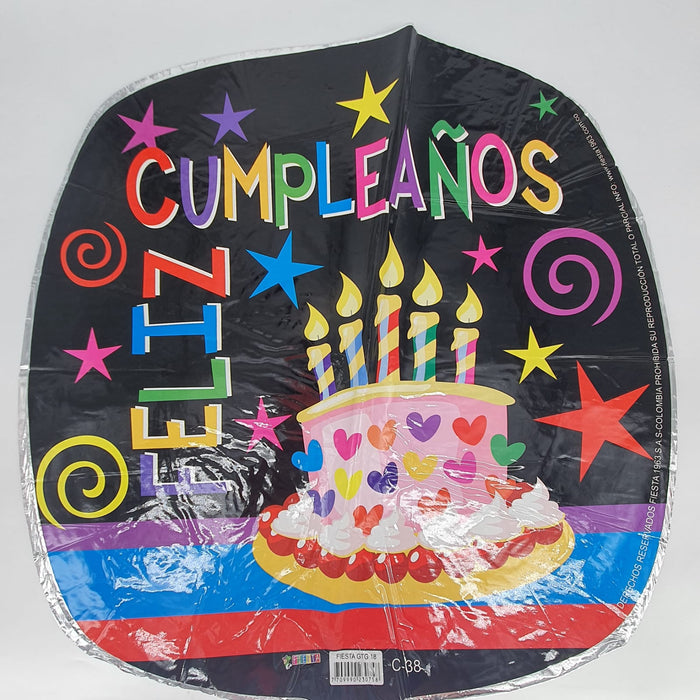 Globo Metalizado Cuadrado Mensaje 18" X Unidad Ref. 3