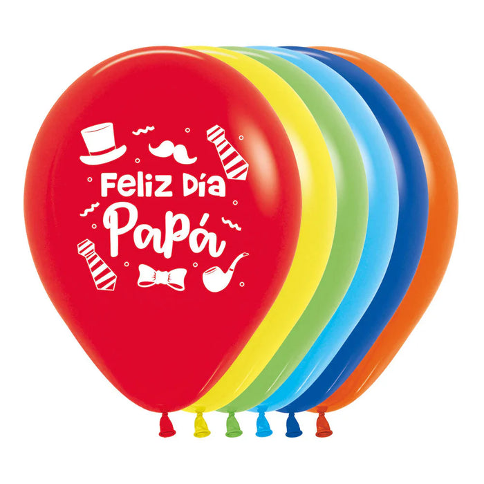 Globo Fashion Surtido Feliz Dia Papa Sombrero R12 x 12 Unidades Sempertex