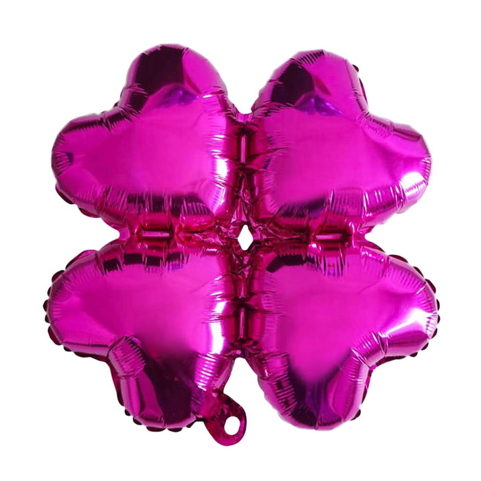 Globo Metalizado Trebol Fucsia 18" X Unidad