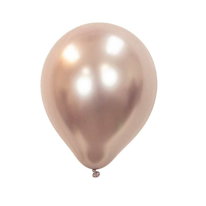 Globo Cromado Linea Economica R12 Dorado Rosa X 12 Unidades