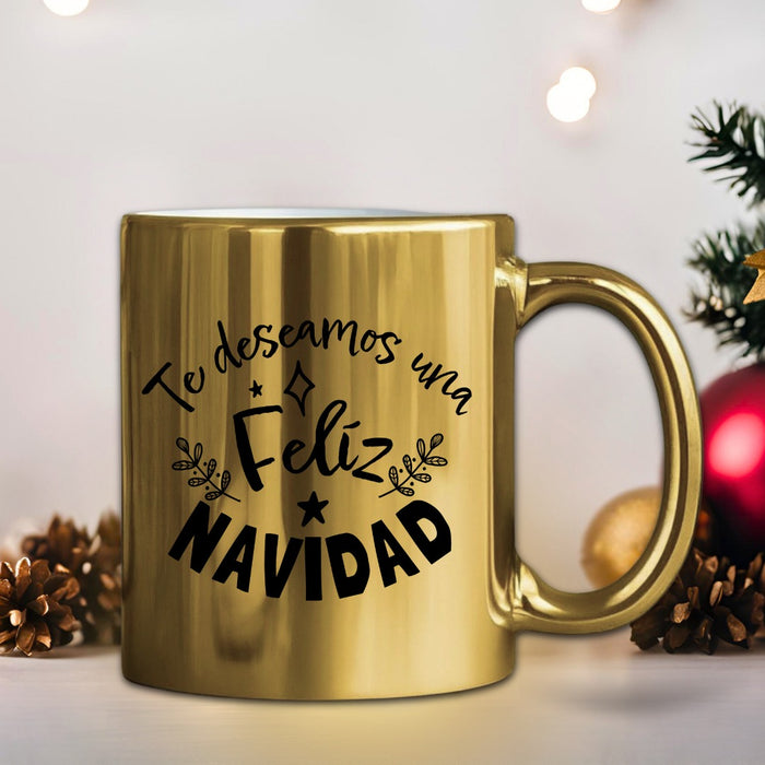 Mug Dorado Navidad 11 Oz Surtidos Caja  x 36 Unidades