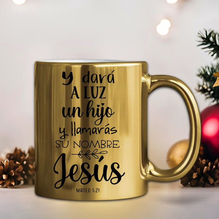 Mug Dorado Navidad 11 Oz Ref. 9 x 1 Unidad