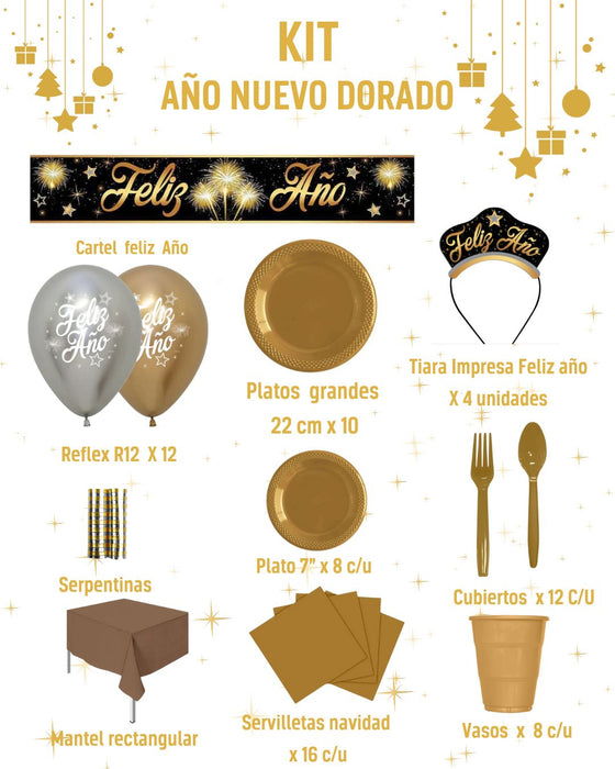 Kit Año Nuevo Dorado
