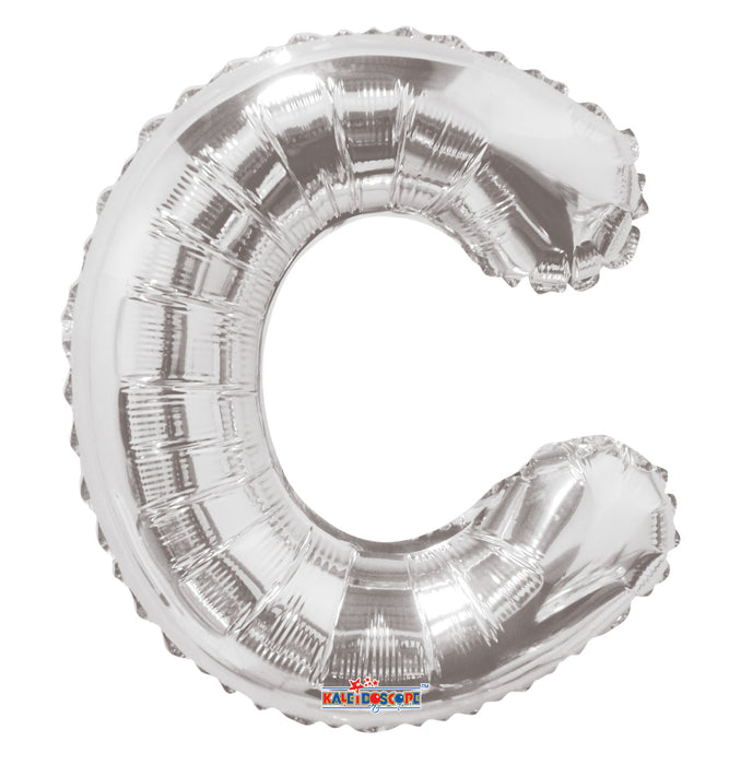 Globo Letra C Plateado 34" Conver Kaleidoscope