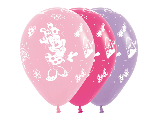 Globo Infinity Minnie Mouse Fashion Surtido R12 X 10 Unidades Sempertex