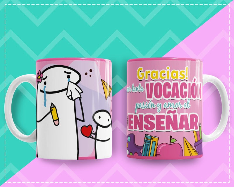 Mug Feliz Dia del Maestro 11 Oz Surtidos Caja x 12 Unidades
