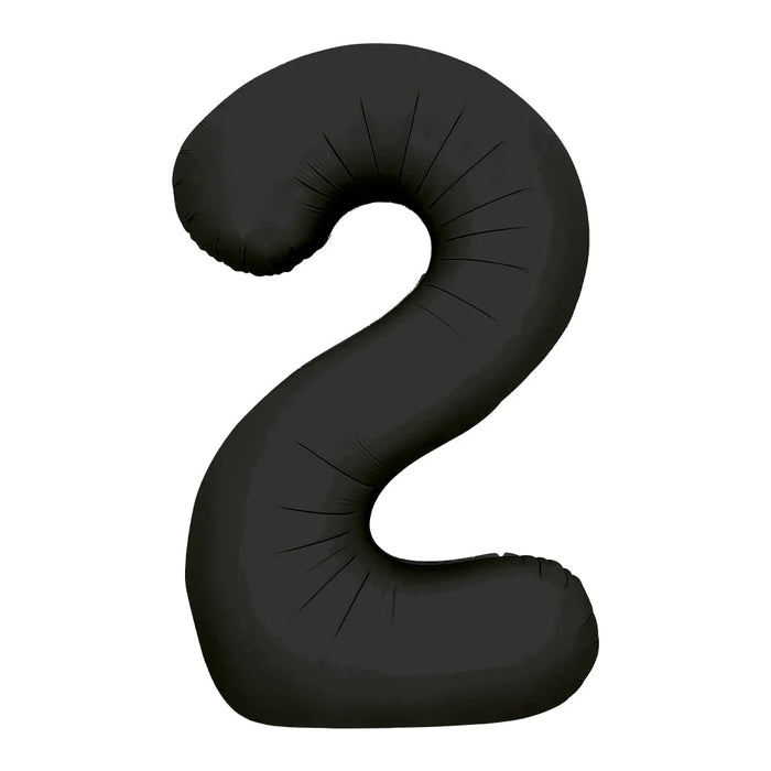 Globo Metalizado # 2 Negro 32" Sempertex