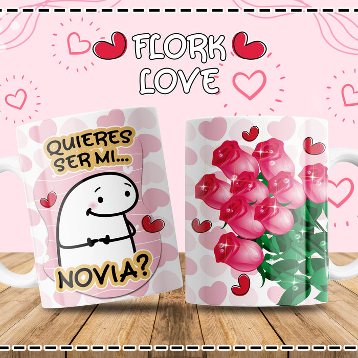 Mug Flork Love 11 Oz Ref. 5 x 1 Unidad