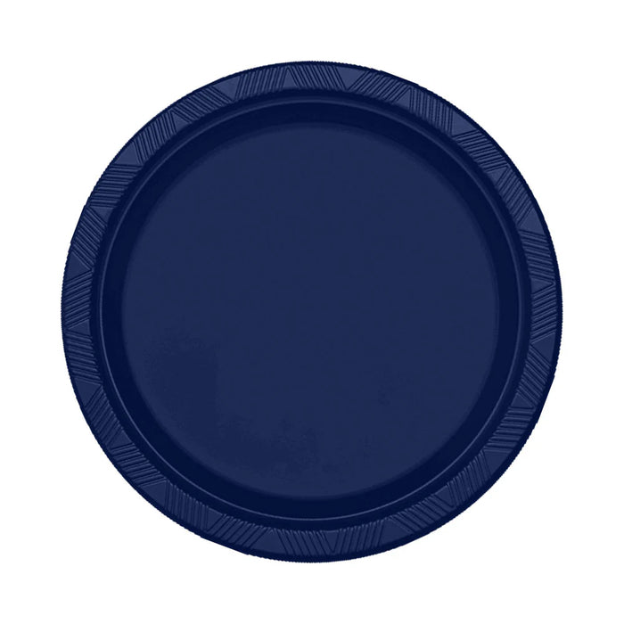 Plato Deluxe OXO Grande Azul Naval 22 cm  x 10 Unidades Sempertex