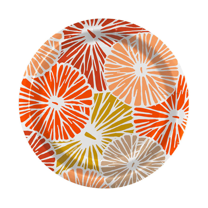 Plato 7" Citrus Naranja x 8 Unidades Sempertex