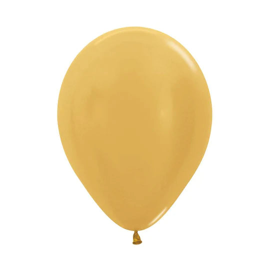 Globo Dorado Metal R18 X 6 Unidades Sempertex