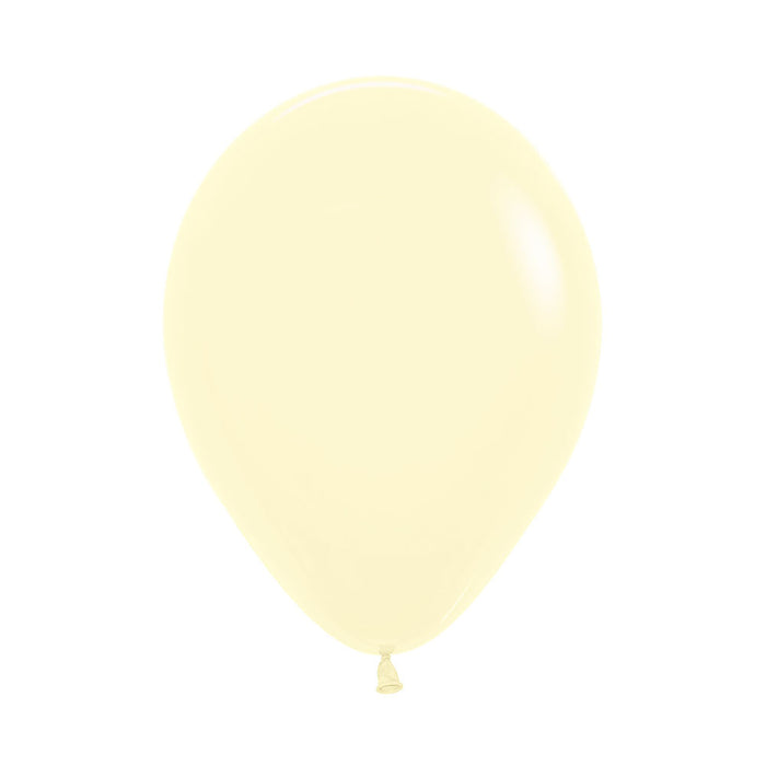 Globo Amarillo Pastel Mate R9 x 12 Unidades Sempertex