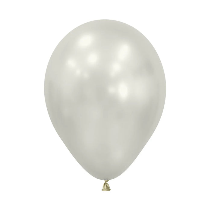 UNIDAD De Globo Blanco Nacar Silk  R9 x UNIDAD Sempertex