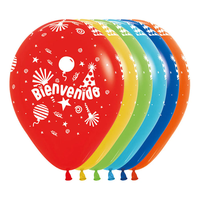 Globo Infinity Bienvenido Fashion Surtido R12 x 50 Unidades Sempertex
