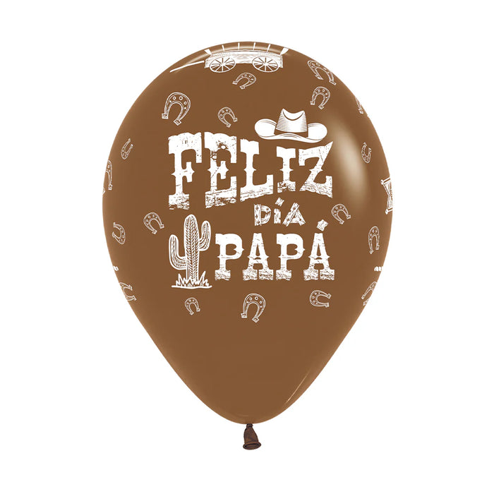 Globo Feliz Dia Papa Oeste Infinity Fashion Surtido R12 x 12 Unidades Sempertex