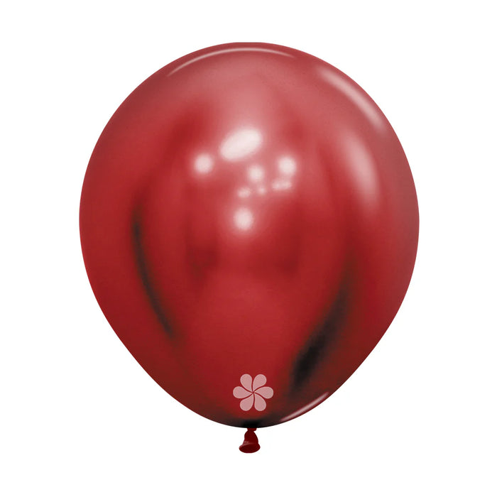 Globo Rojo Cristal Reflex R18 x 6 Unidades Sempertex