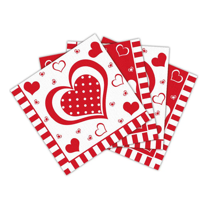 Servilleta Pequeña Corazones Polka x 16 Unidades Sempertex