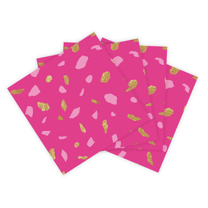 Servilleta Pequeña Terrazo Fucsia x 16 Unidades Sempertex