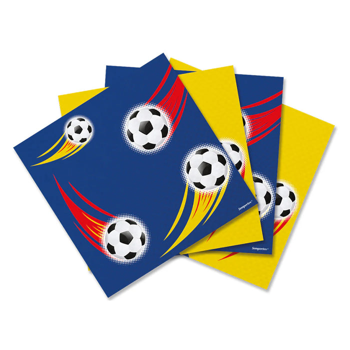 Servilleta Pequeña Futbol Tricolor x 16 Unidades Sempertex