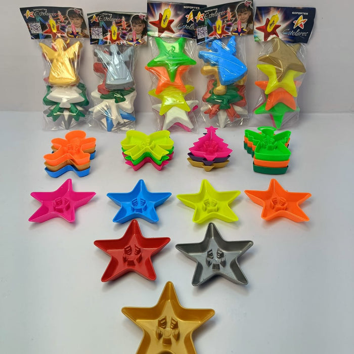 Soportes plasticos Para Vela X 5 Unidades Colores Surtidos x Bulto de 100 paquetes