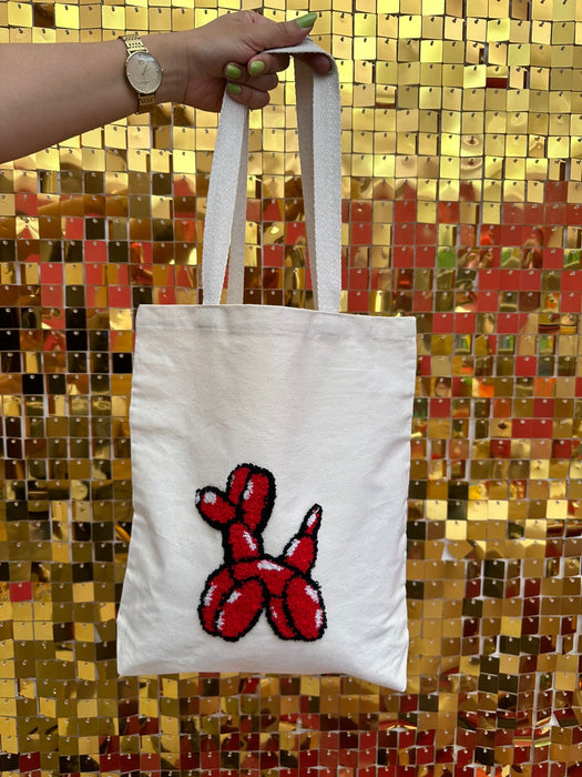 ToteBag Bordada Balloon Dog Rojo