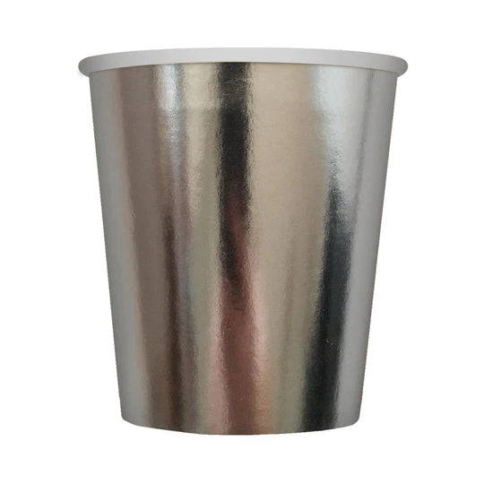 Vaso 9 Oz Plateado Mate X 8 Unidades Sempertex