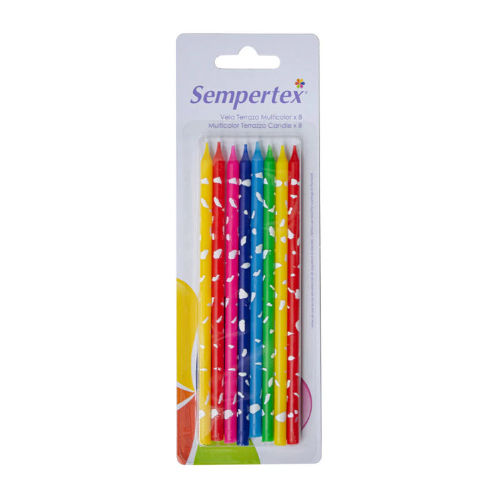 Velita Terrazo Multicolor X 8 Unidades Sempertex
